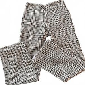 VTG IDENTITY 100% Wool brown/black plaid lined pants wms SZ 2 CabinCore Luxury